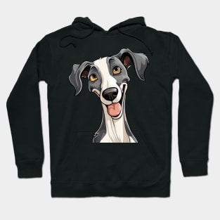 Cartoon Galgo Espanol Greyhound Spanish Hoodie